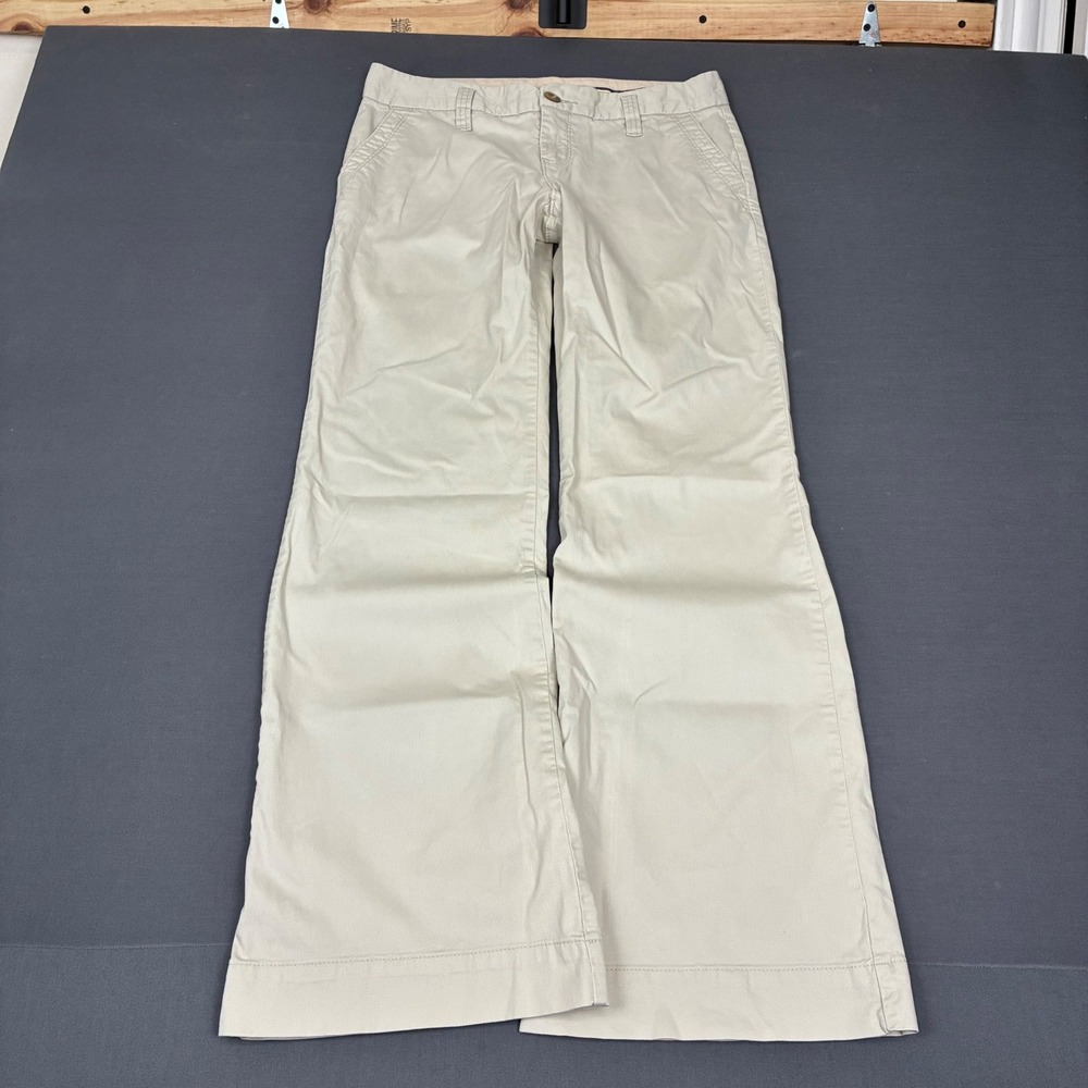 Y2K Old Navy Mid Rise Beige Flared Pants Women's Size 6 (30x30)